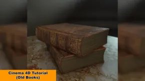 C4D古籍建模材质渲染视频教程 Old Books Cinema 4D Tutorial