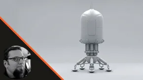 C4D宇宙飞船着陆器建模制作视频教程