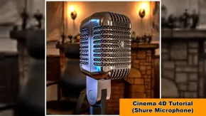 C4D金属麦克风建模材质渲染视频教程 Shure Microphone Cinema 4D Tutorial