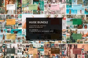 108套莫兰迪灰色调LR预设/移动APP滤镜合集HUGE Bundle 108 in1