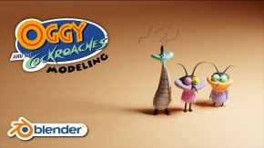 Blender肥猫大战三小强动画角色建模制作视频教程 Modeling The Joey Character From Oggy And The Cockroaches Show