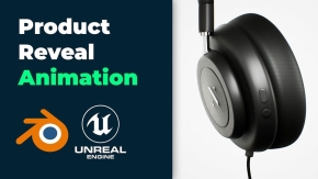 Blender和UE5逼真耳机产品宣传动画实例制作视频教程 Easy Headphones Product Reveal Animation in Blender and Unreal Engine 5