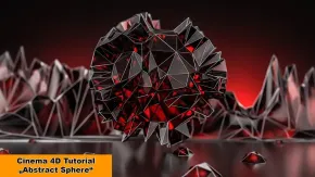 C4D多边形圆球建模材质渲染视频教程 Abstract Sphere Cinema 4D Tutorial